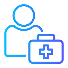 irst aid kit gradient icon