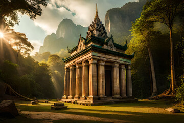 Ancient Ta Promh temple in the jungle