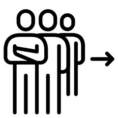 people team group icon ,  arrow