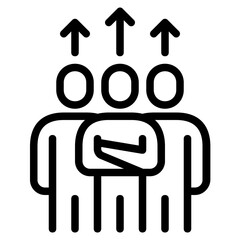 people team group icon , arrow, up profit