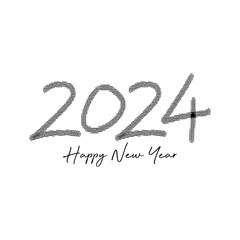 Happy New Year 2024. Greeting card. Vector illustration.