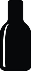 Set of linear alcohol bottles vector icons. Line black silhouette with wine, cognac, champagne, beer bottle . Alcohol collection.