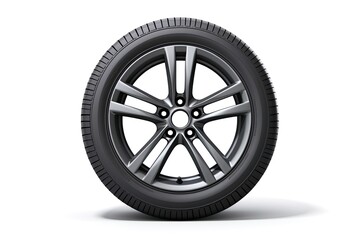 Obraz premium car wheel isolated on a white background
