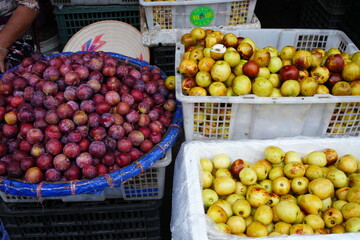 Colorful Vegetable and Fruits at Sapa Market in Sapa, Vietnam - ベトナム サパ 市場 野菜や果物