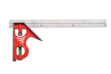 combination square measuring hand tools , for marking tool used in  woodworking, metalworking .isolated on white background