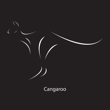 BLACK AND WHITE CANGAROO LOGO