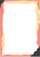 Geometric ripped paper frame