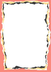 Geometric ripped paper frame