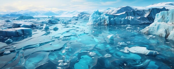 glacier, aerial view photography, top view photography, Generative AI