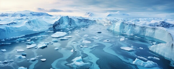glacier, aerial view photography, top view photography, Generative AI