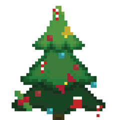 christmas tree  pixel art decoration