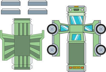 Construction Truck 3D PRINTABLE Heavy vehicles, Paper Craft, Ready to print