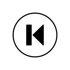 Vector graphic design of icon backward in glyph style. Percfect for use UI app, UI Web,Instruction, etc.