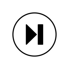 Vector graphic design of icon forward in glyph style. Percfect for use UI app, UI Web,Instruction, etc.