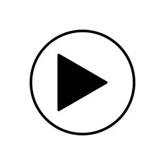 Vector graphic design of icon play in glyph style. Percfect for use UI app, UI Web,Instruction, etc.