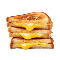 Grilled cheese sandwich on a white background isolated PNG