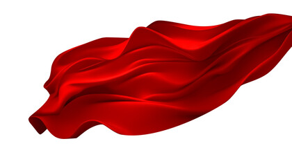 Red Flying Fabric Background