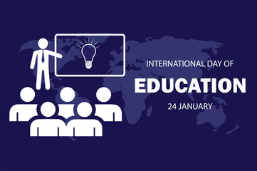 International Day of Education concept Illustration. 