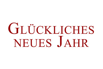 Digital png illustration of gluckliches neues jahr text on transparent background
