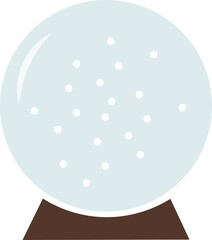 Digital png illustration of snowball on transparent background