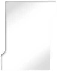 Digital png illustration of white abstract shape on transparent background