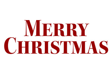 Digital png illustration of red merry christmas text on transparent background