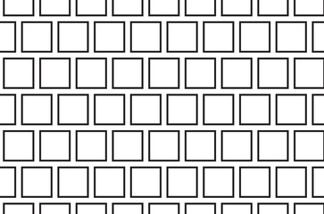 Digital png illustration of black pattern of repeated squares on transparent background