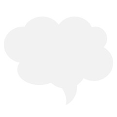 Digital png illustration of white speech bubble on transparent background