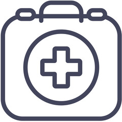 Obraz premium Digital png illustration of first aid kit on transparent background