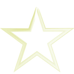 Digital png illustration of beige star on transparent background