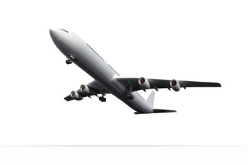 Digital png illustration of white plane on transparent background - obrazy, fototapety, plakaty