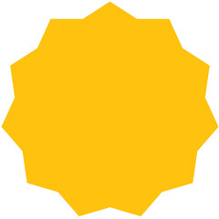 Digital png illustration of yellow shapes on transparent background