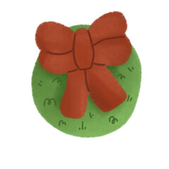 Christmas Garland Hand Drawn isolated