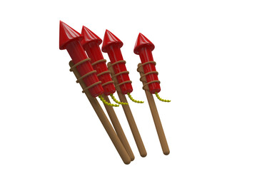 Digital png illustration of red fireworks on transparent background