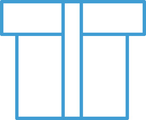 Digital png illustration of blue present on transparent background