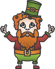 Digital png illustration of leprechaun icon on transparent background