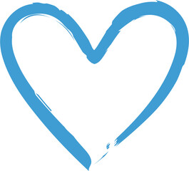 Digital png illustration of blue heart on transparent background