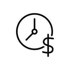 Time and money vector icon