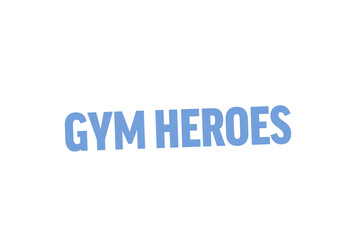 Fototapeta premium Digital png illustration of gym heroes text on transparent background