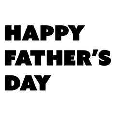 Digital png illustration of happy father's day text on transparent background