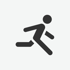 Running man. Simple vector icon