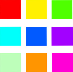 Fototapeta premium Set of colorful blank square board. Vector design.