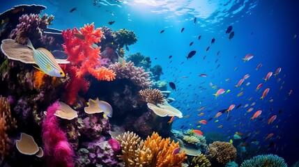 Obraz na płótnie Canvas clownfish on reef ai generated
