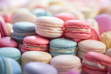 Obraz premium Gourmet French Macarons-A Symphony of Colors