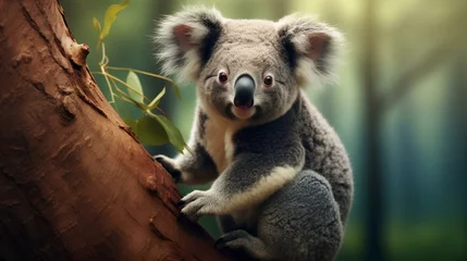 Zelfklevend Fotobehang koala in tree © Ilham