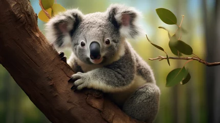 Deurstickers koala in tree © Ilham