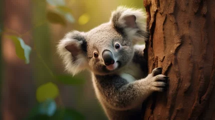 Ingelijste posters koala in tree © Ilham