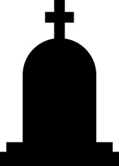 ハロウィンシルエット素材-お墓-