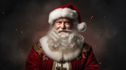 santa claus with gifts ai generated