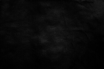 Black leather fabric texture background.